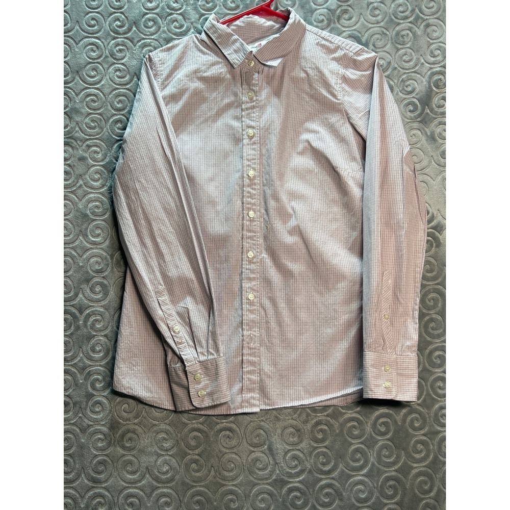 J.Crew Haberdashery Plaid Button Down‎ Shirt Long Sleeve Pink White Small